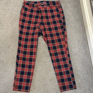 NWOT Old Navy Pixie High Rise Plaid Ankle Pants Leggings 12